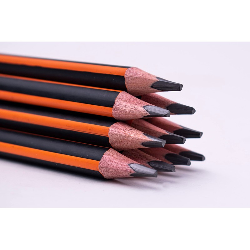 Eziglide TriGrip Jumbo HB Pencils, Pack of 12 Triangular Pencils,