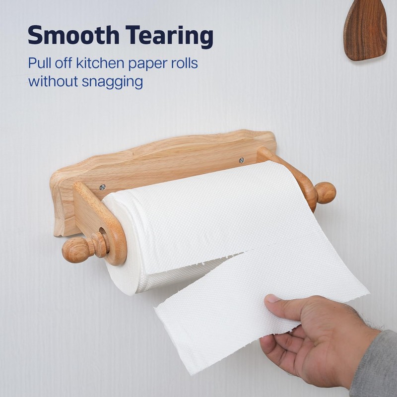 Wooden Kitchen Roll Holder Wall Mounted | Beech Wall Kitchen