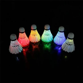 Bean heart red bean heart Glow-in-the-dark Badminton Shuttlecock Racket LED Racket 4P Feather Cock Ball / 야광 배드민턴 셔틀콕 채 LED 라켓 4P 깃털콕 공