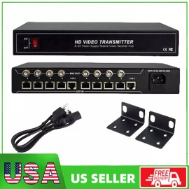 Ultrapoe 8 Channel Passive Balun,DC12V 10A 120W,Video Receiver HUB for Video Transmission