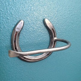 Rustic Toilet Paper Holder Wall Mounted Great for Vintage Bathroom - Wall Mounted Horseshoe - Natural Metal - The Heritage Forge