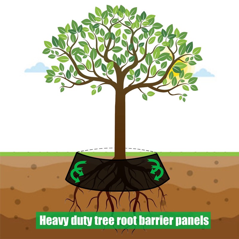 Joewuzun Tree Root Barrier 24in Tree Root Barrier Heavy Duty