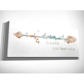 Renditions Gallery Dream Arrow Gallery Wrapped Canvas Wall Art, 8x20,