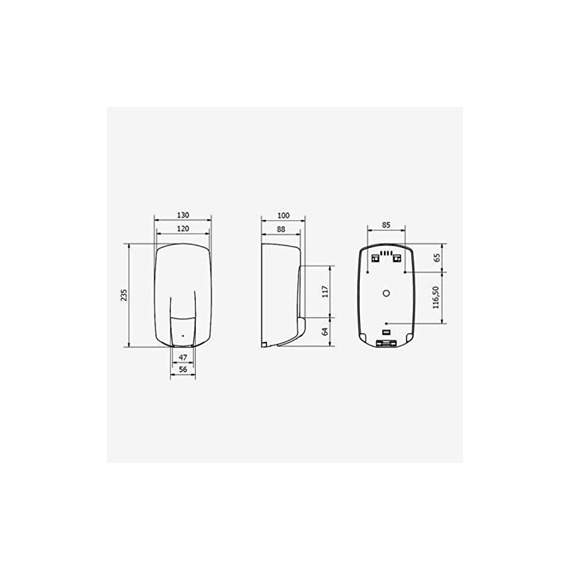 Jofel Aitana Abs Soap Dispenser Matte, Dull Black