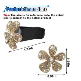 6PCS Bling Daisy Flower Car Dashboard Air Vent Trim Clips, Crystal Rhinestone Conditioning Decoration Clips, Car Diffuser Air Vent Outlet Clip, Vehicle Interior Accessories for Women (Gold)