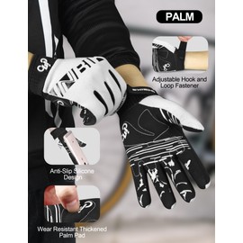 INBIKE Mountain Bike Gloves Cycling for Men MTB Touchscreen Accessories Road Padded Mens Cycle Bicycle Biking Women Full Fingers Glove White L