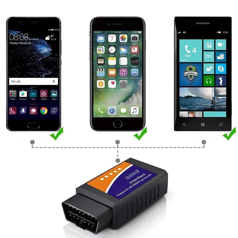 Retoo OBD2 Bluetooth Diagnosegerät, ELM327, Scanner Code für Auto Diagnose,