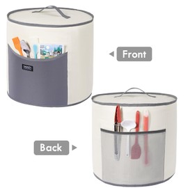 BAGSPRITE - Cubierta antipolvo compatible con fundas instantáneas para electrodomésticos de 6 cuartos de galón, cubierta aislada para olla de presión con bolsillos para accesorios de cocina