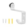 Set of 2 Stainless Steel Door Stoppers with Coat Hooks,