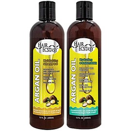 Hair Ecstasy Argan Oil Shampoo and Conditioner 12oz (Shampoo and Conditioner Combo)