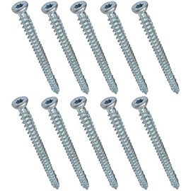 AERZETIX - C48384 - Set of 10 Screw Anchors Concrete Screws Anchor Screws Direct for Concrete Diameter 7.5 x 92 mm Countersunk Head Conical - with Imprint Star T30 - Direct Attachment without Dowels