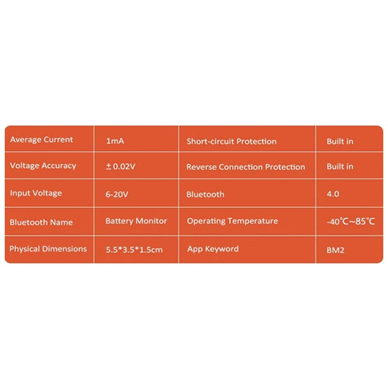 QUICKLYNKS Auto Battery Monitor BM2 Bluetooth 4.0 12V Device Car