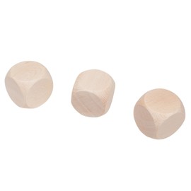 Gico Wooden Dice - Blank Cube - Prayer Cube - Craft Cube - Various Packs & Sizes, 40 mm