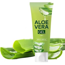 Grospe Gel De Aloe Vera Orgánico Hidratante Y Calmante Para Después Del Sol. Gel De Aloe Vera Puro Para Pieles Sensibles Y Delicadas. Hidratante De Día Y De Noche, 100 Ml.