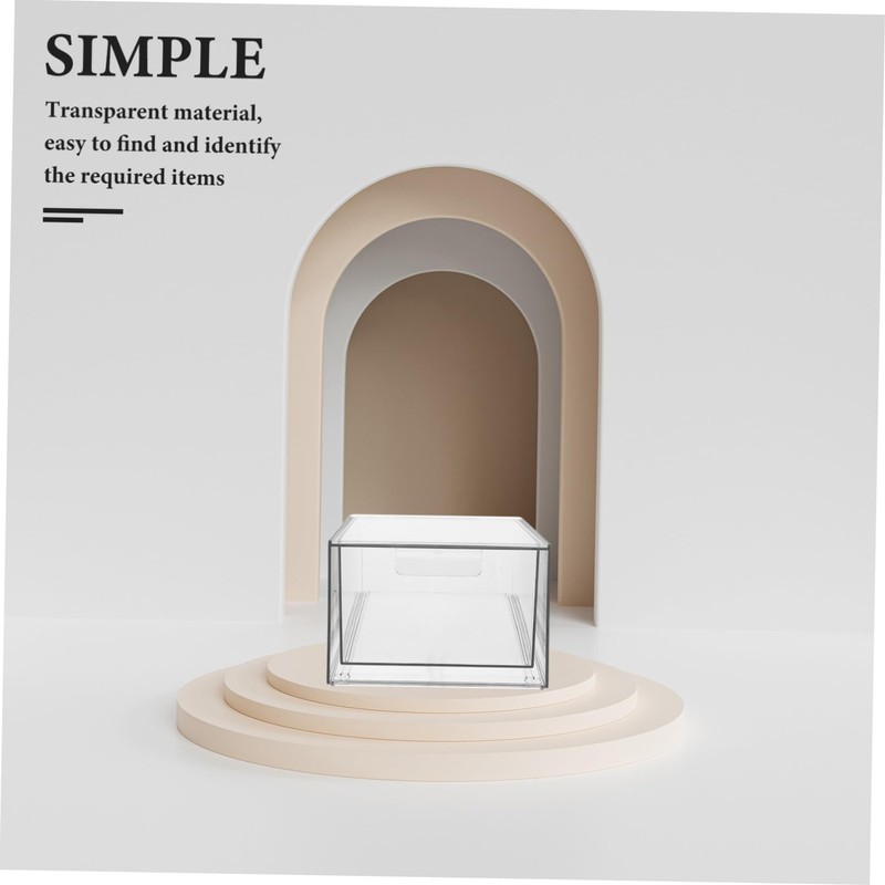 Operitacx Bathroom Drawer Organiser Stackable Acrylic Makeup Storage Box Dustproof