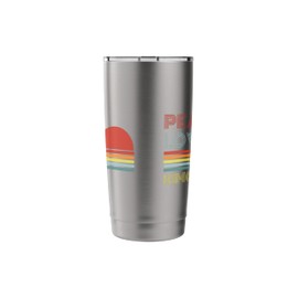 Peace Love Kimchi Retro Vintage Stainless Steel Insulated Tumbler