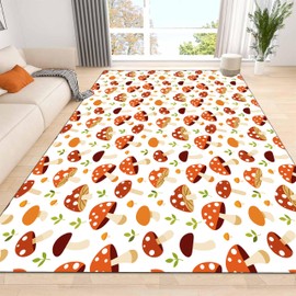 rugsjwaizj Cute Non-Slip Red Mushroom Rug Cartoon Mushroom and Lucky Clover Soft Washable Area Mushroom Rug Living Room Nursery Boys Girls Bedroom Decor Children's Rug Mushroom Tufted 3x4ft