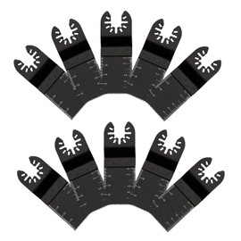 Bestgle 10 Pcs Oscillating Tool Blades, Professional Oscillating Multitool Blades Quick Release Saw Blades Set for Wood Plastic Cutting