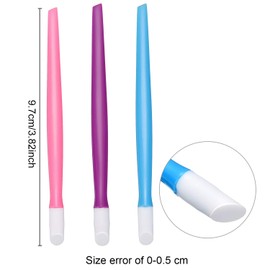 30 piezas mango de plástico para uñas empujador de cutículas de goma con punta de goma para uñas de color para hombres y mujeres (azul, morado, rosa, blanco, negro, azul, rosa, rojo, rosa, rojo, morado, verde oscuro, rojo)