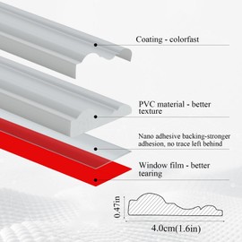 Yefanxi Glossy Peel and Stick Panels Molding Trim, Flexible Chair Rail Classic Wall Trim, Self-Adhesive Wall Paneling Strip for Home Decoration(Paintable White 10ft*1.6in)