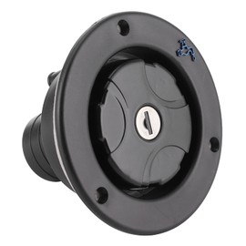 Jingyig Water Filling Cap, Gravity Water Inlet RV Water Filler Connection Black for Motorhome for Motorhome