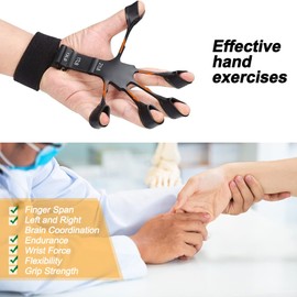 2 fortalecedores de dedos, entrenadores de fuerza de agarre, ejercitador de dedos, 6 niveles resistentes, fortalecedor de mano para entrenamiento de fuerza, entrenamiento de extensión de flexión de dedos