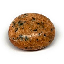 125.7g, 2.3"x2"x1.1" Natural Untreated Orange Calcite Palm-Stone Crystal Polished Gallet Shape Gemstones from Madagascar, B16042