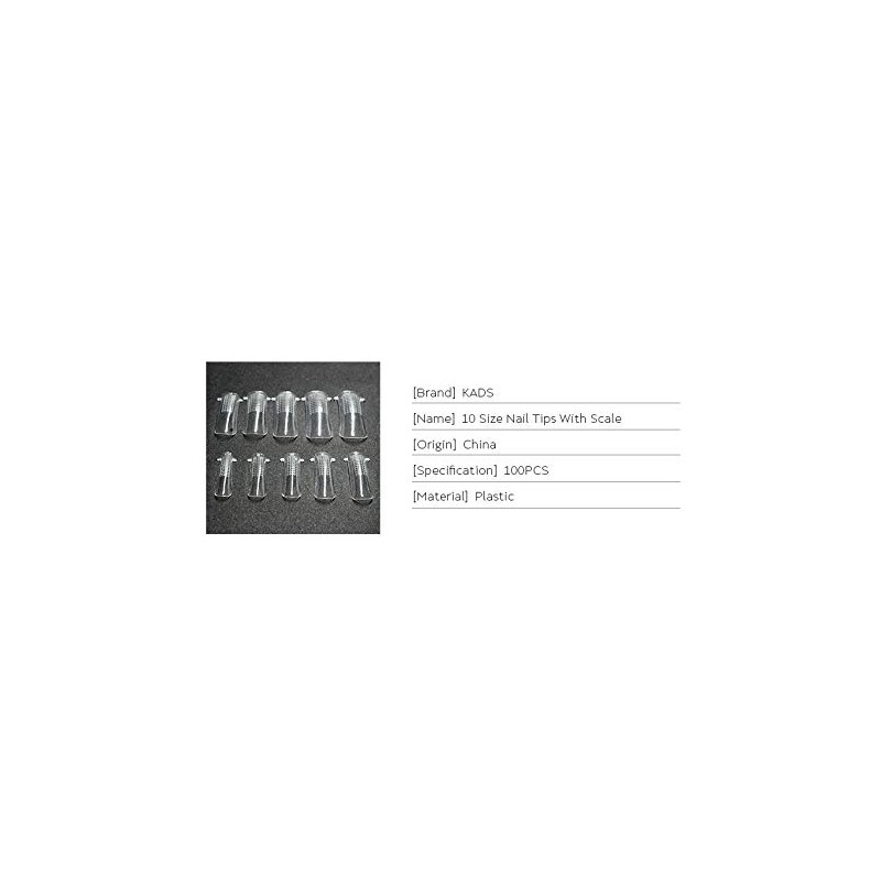 KADS Nail Tips 100PCS/10 Sizes Dual Nail Foam UV Gel