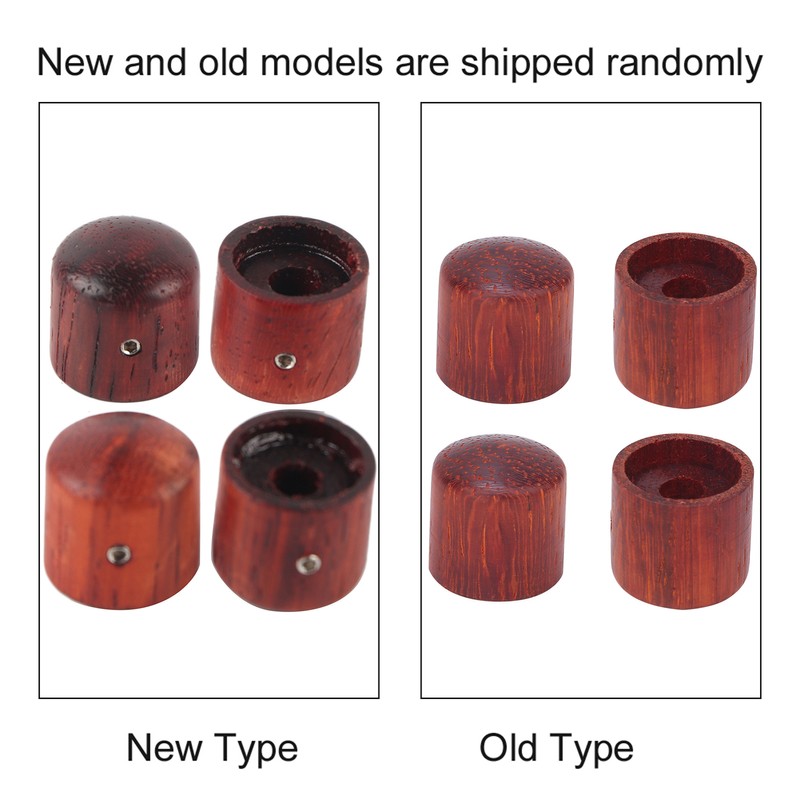 4pcs Maple Wood Effect Pedal Control Amplifier Knobs for Electric