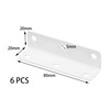6 PCS Stainless Steel Corner Braces,L-Shaped Extended Fastening Brackets (White)