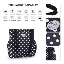 HUA ANGEL Floral Tote Bag - Casual Shoulder Bag Daily Tote Bag with Zipper Gym Travel Shopping Work Handbag for Women