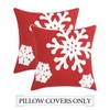 MIULEE Pack of 2 Christmas Decorative Snowflake Throw Pillow Covers