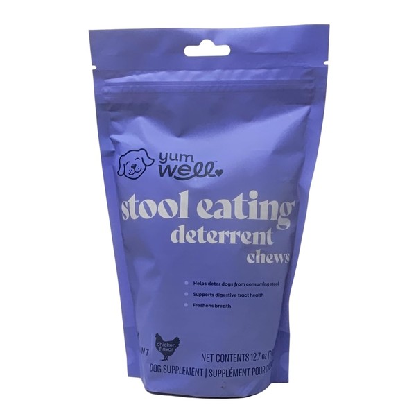YumWell Stool Eating Deterrent Chews for Dogs, 90 Count