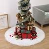 Mr. Pen- Christmas Tree Skirt 48 inches, White Faux Fur