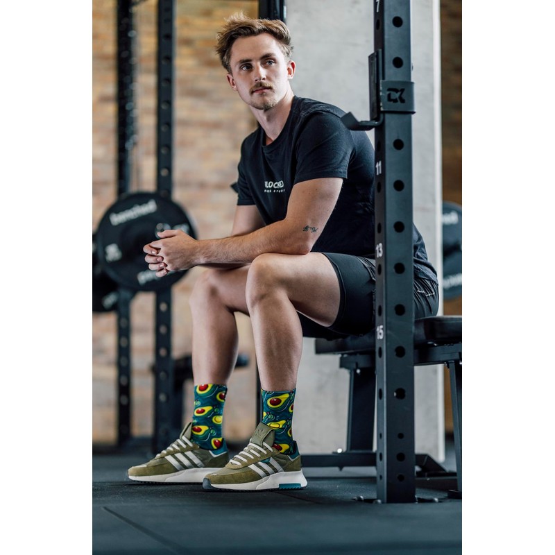 Sox Avocado Crew Socks, Green