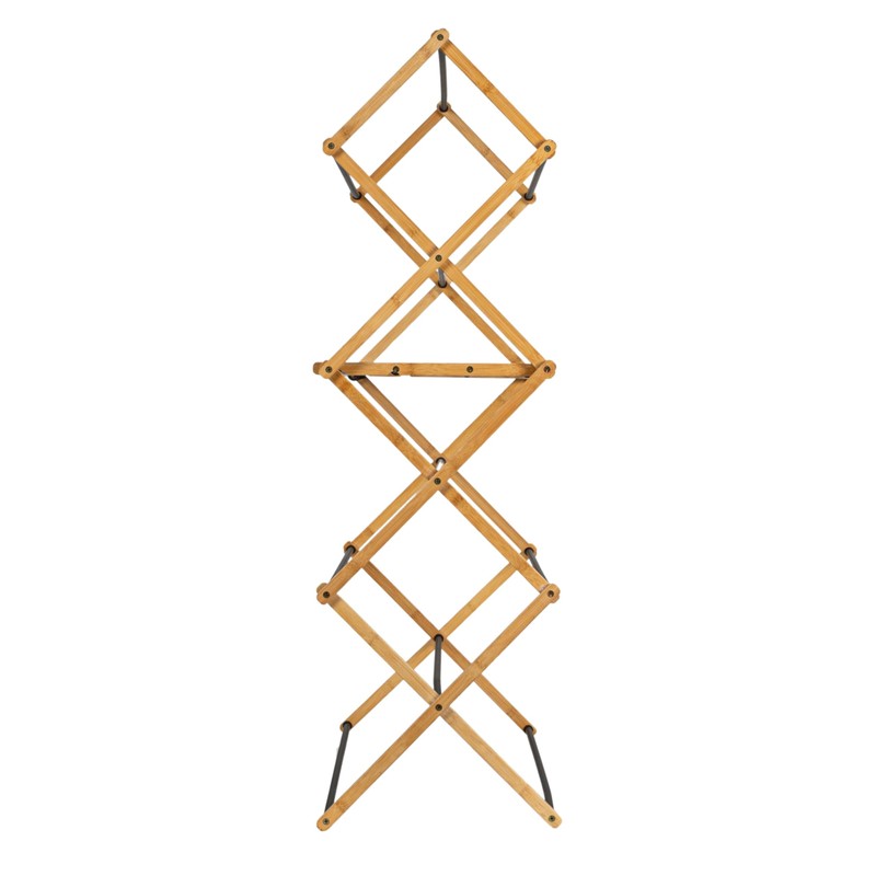 Household Essentials Bamboo Folding Clothes Drying Rack | Large Capacity,