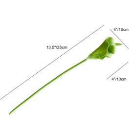 Mandy's 20pcs Green Artificial Calla Lily Silk Fake Flowers 13.5" for Mother's Day Easter Home Kitchen Wedding Decorations New Year Spring