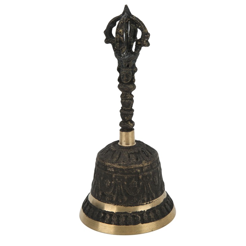 Rattle Retro Relief Hand Cranked Old Buddhist Meditation Bells Rattles