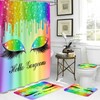 GURETER Hello Gorgeous Shower Curtain Set, 4PCS Luxury Glitter Bling