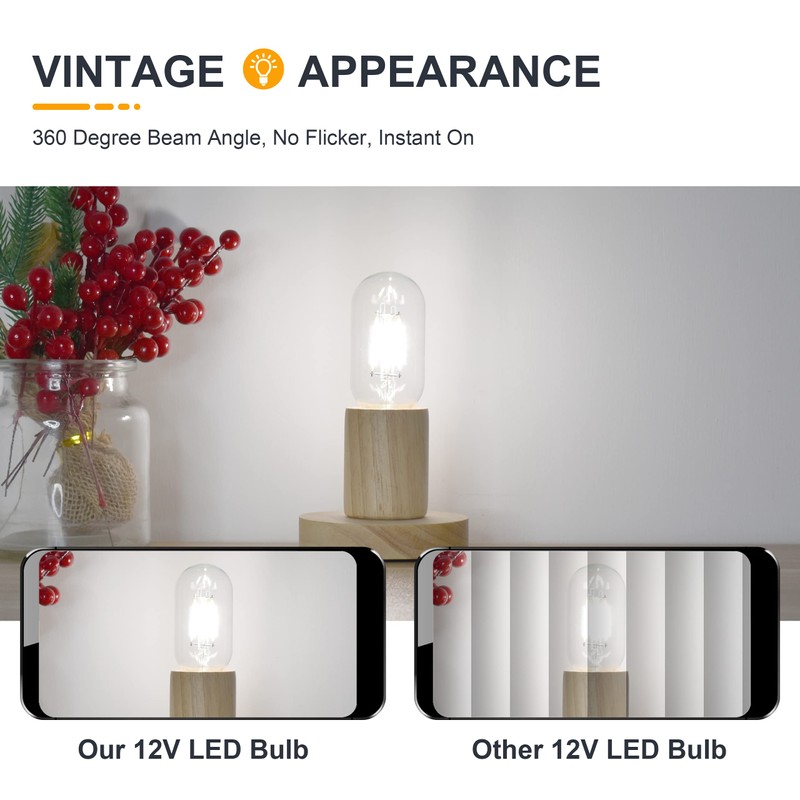 TOKCON 12 Volt LED Light Bulbs - Daylight 5000K 4W(Only