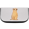 Mr. & Mrs. Panda Meerkat Cosmetic Bag, gray, Hand Drawn