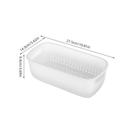 ARTIBETTER Reusable Colander Basket with Wall-Mount Design Space-Saving Kitchen Strainer Bowl for Washing Fruits and Vegetables White Drain Filter for Organized Kitchen