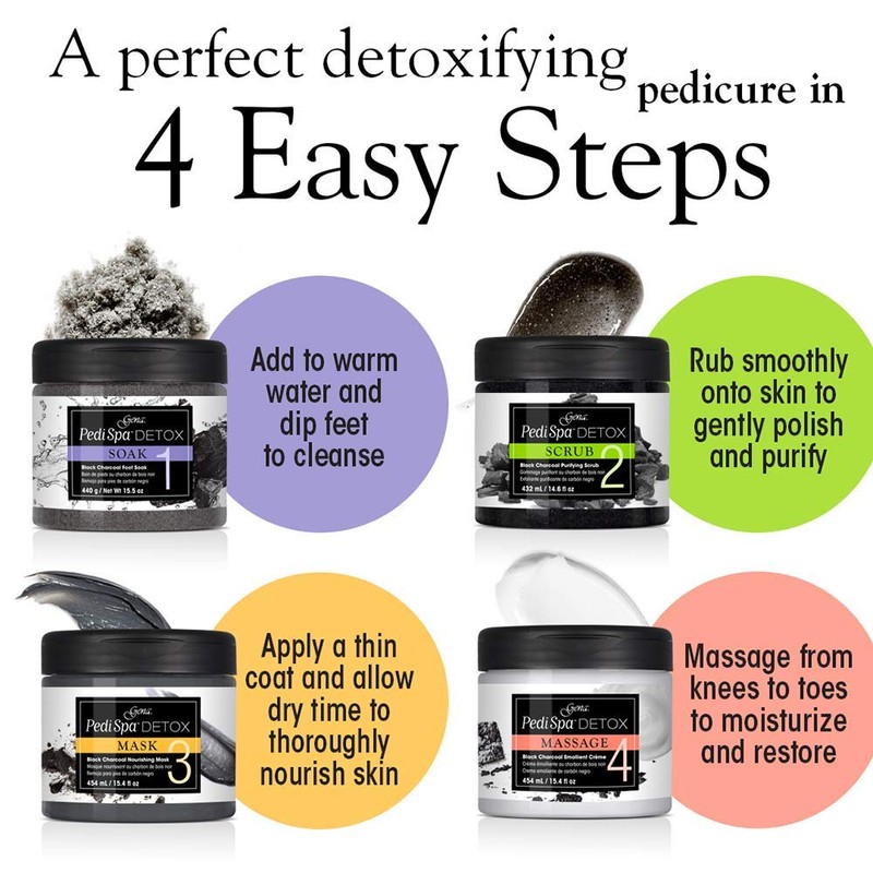Gena Pedi Spa Detox Black Charcoal for Feet Detox and