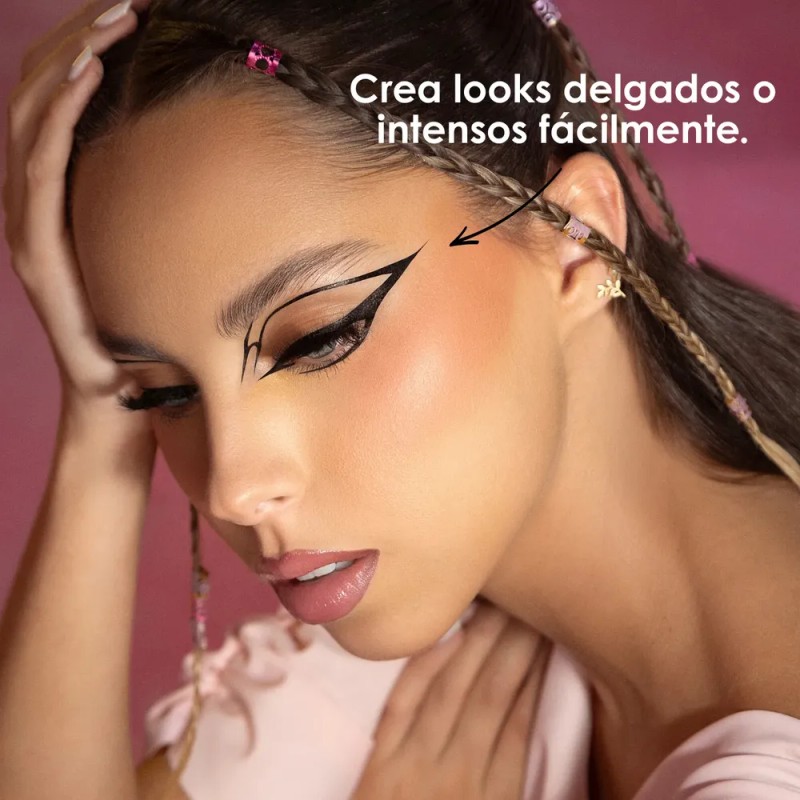 Ultra Fine Eyeliner Delineador Ojos Larga Duración Pink Up
