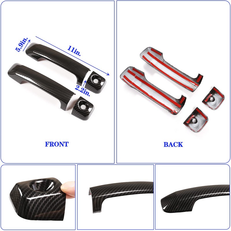 Compatible with Toyota FJ Cruiser 2007-2021 Exterior Door Handle Cover,