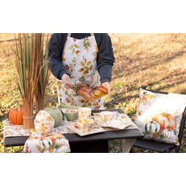 Boston International Ceramic Bowl and Spreader Fall Thanksgiving Serving Set, 14-Ounce, Pumpkin Love