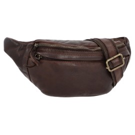 Gusti Spencer Leather Belt Bag, Bum Bag for Men and Women, High-Quality Genuine Leather Waist Bag with Adjustable Strap, brown, Retro