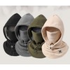 Unisex Triple-Layer M-Fleece Hooded Neck Warmer for Winter Work & Outdoor Activities Triple-Layer M-Fleece Hooded Neck Warmer (Black)