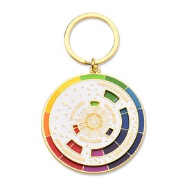 Guqqeuc Color Wheel Keychain Arts Aesthetic Gifts for Artists Color Spinning Wheel Keyrings Christmas Birthday Gifts for Painter Friend Family