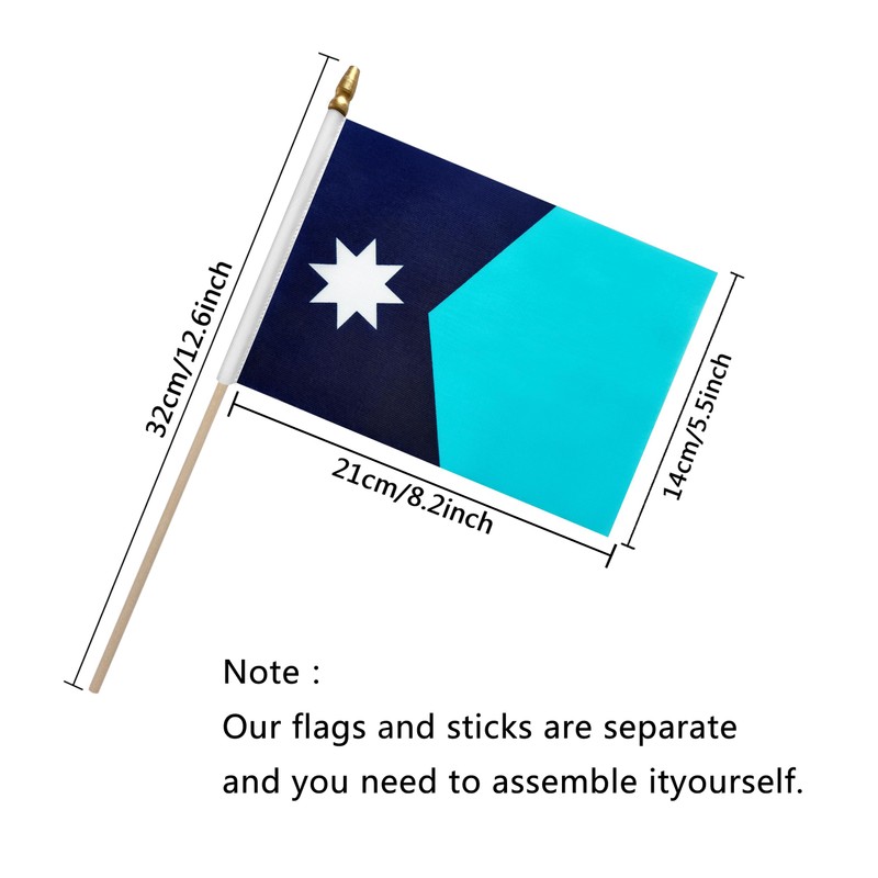 TSMD New Minnesota MN State Flag on Wood Stick Small